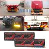 2PCS Truck Taillights Waterproof/hit Car Truck Rear Taillight Warning Lights Flow Signal Steering Brake Reversing Fog Lamp