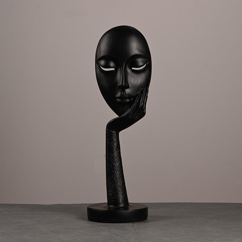 1Pc Modern House Decor Home Decoration Maison Accessories Thinker Mask Miniature Figurines for Living Room Office Corridor