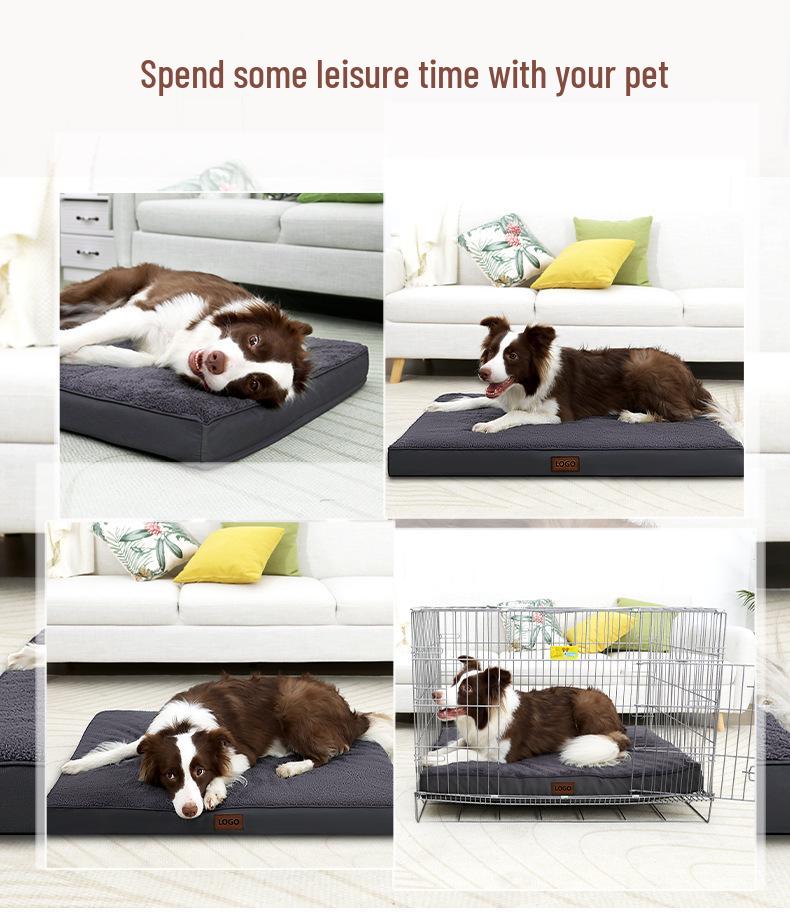 Four Seasons Removable & Washable Non-Slip Dog & Cat Bed - Bite-Resistant, Scratch-Resistant, Velvet Pad
