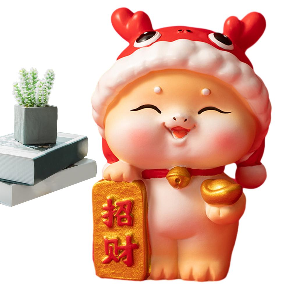 Resin Chinese Dragon Statue 2025 Cute Dragon Statue For Dashboard Decorations Chinese New Year Decor Creative Resin Mascot