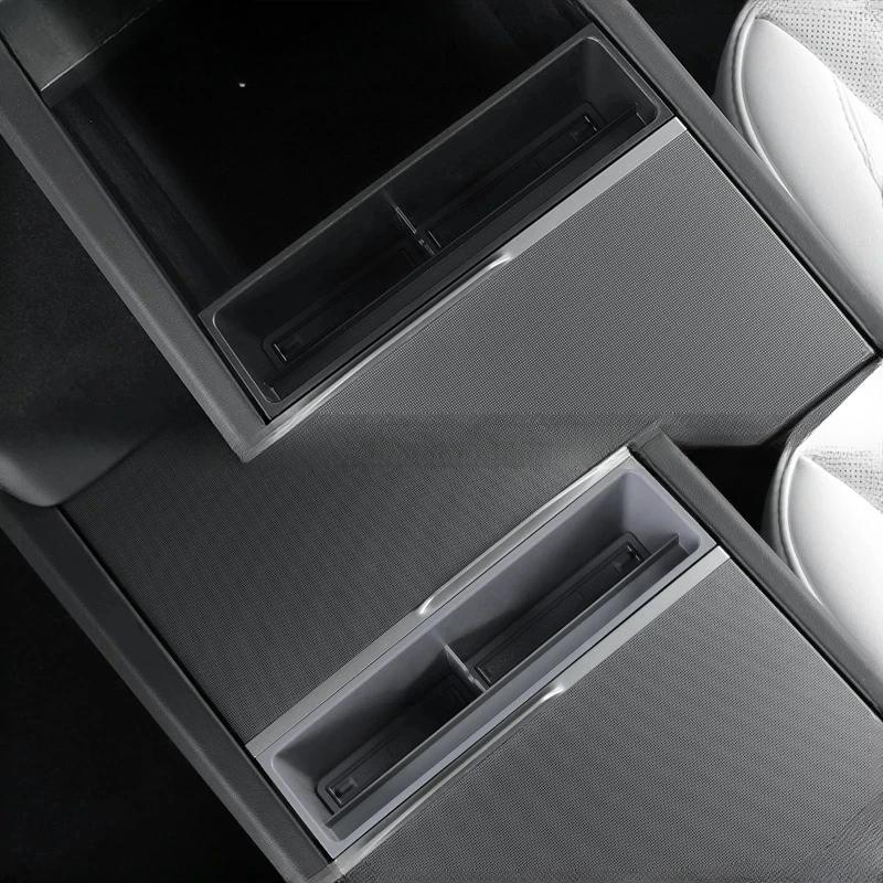 For Tesla Model 3 Highland 2024 Accessories Center Console Organizer Storage Box Hidden Phone Charging Box Extended Storage Box