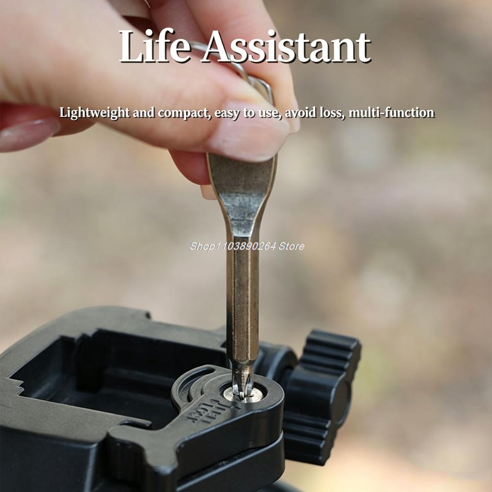 Keychain Cross Screw Phillips Slotted Screwdriver Set Mini Pocket Keyring Repair Tool Outdoor Survival Portable Gadget EDC