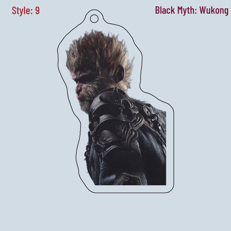 Black Myth Wukong Double-Sided Acrylic Keychain and Luggage Tag - Customizable with Images