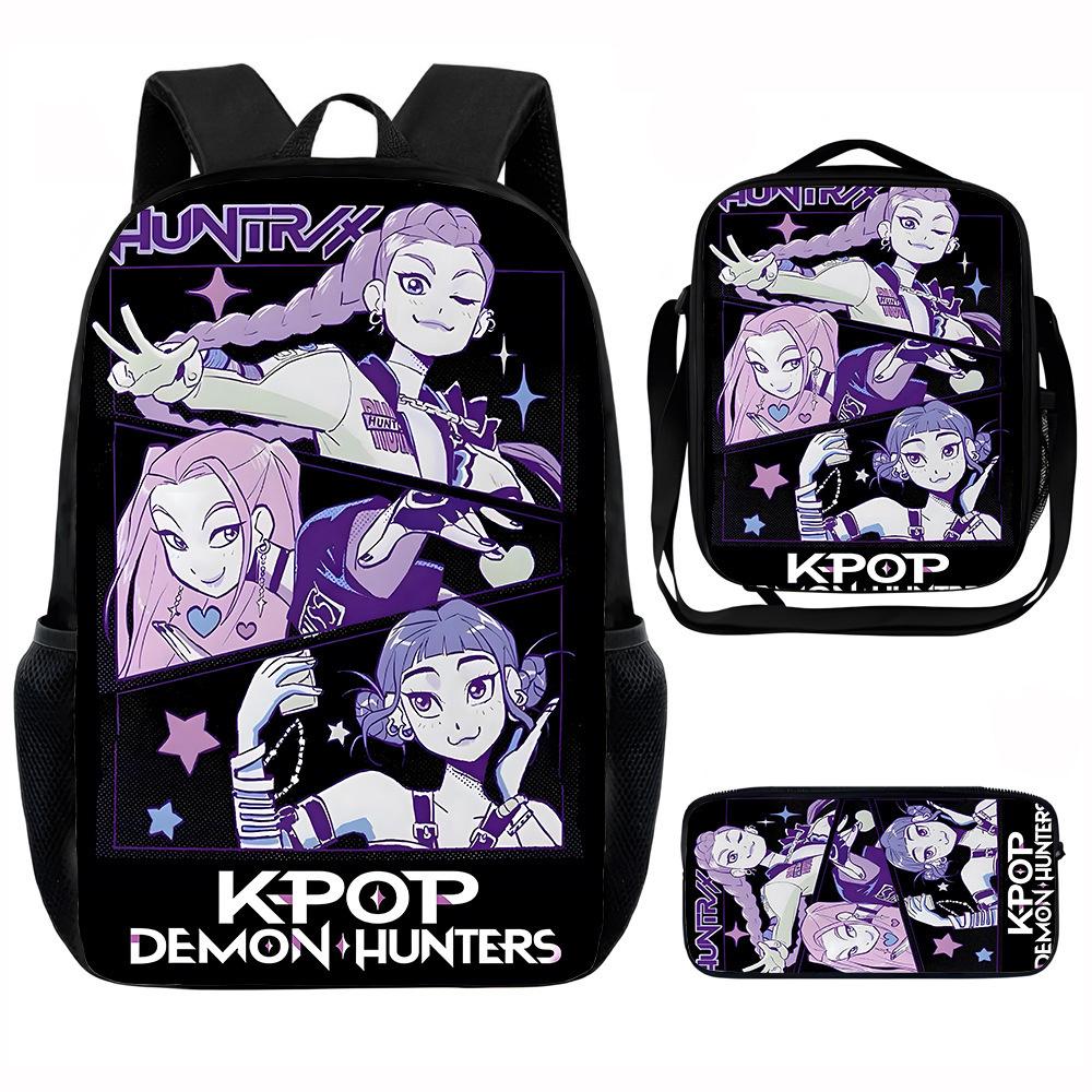 K-Pop Hunter Magic Girls New Children's Backpack DIY Customizable Unisex Student Bag Kindergarten Double Shoulder Cute Cartoon