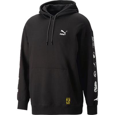 Puma Su gobtuvu bliuzonas su logotipu Unisex bliuzonai Juodas 620652-01