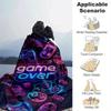 1pc Gamepad Printing Lightweight Flannel Blanket, Comfortable and Warm Blanket, for Camping Sofa Bed and Couch Office, Gift