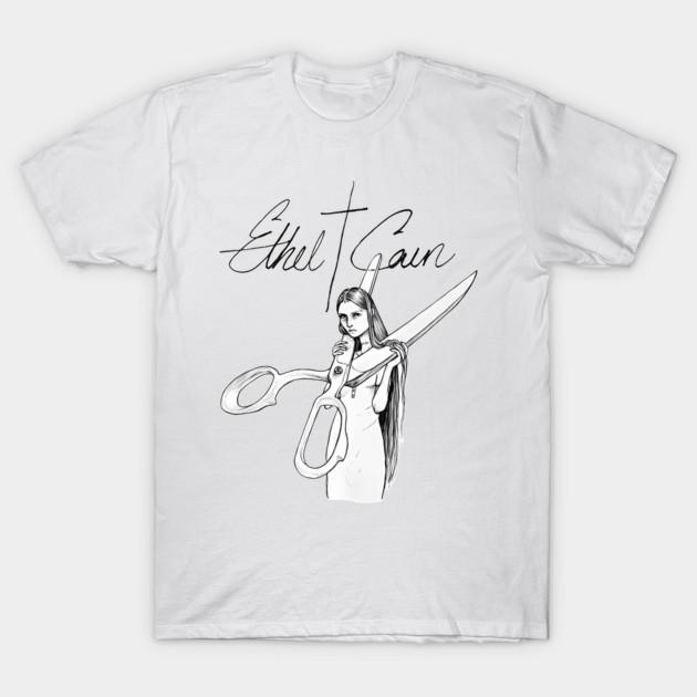Asian Size Cotton Unisex Tshirt Print T-shirt Silhouette Vintage Ethel T-shirt No-Cut Print Regular Fit