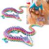 2Pcs 3D Printed Full Articulated Dragon Model Colored Desktop Dragon Ornament Conjoined Dragon Ornaments Gift for Friend