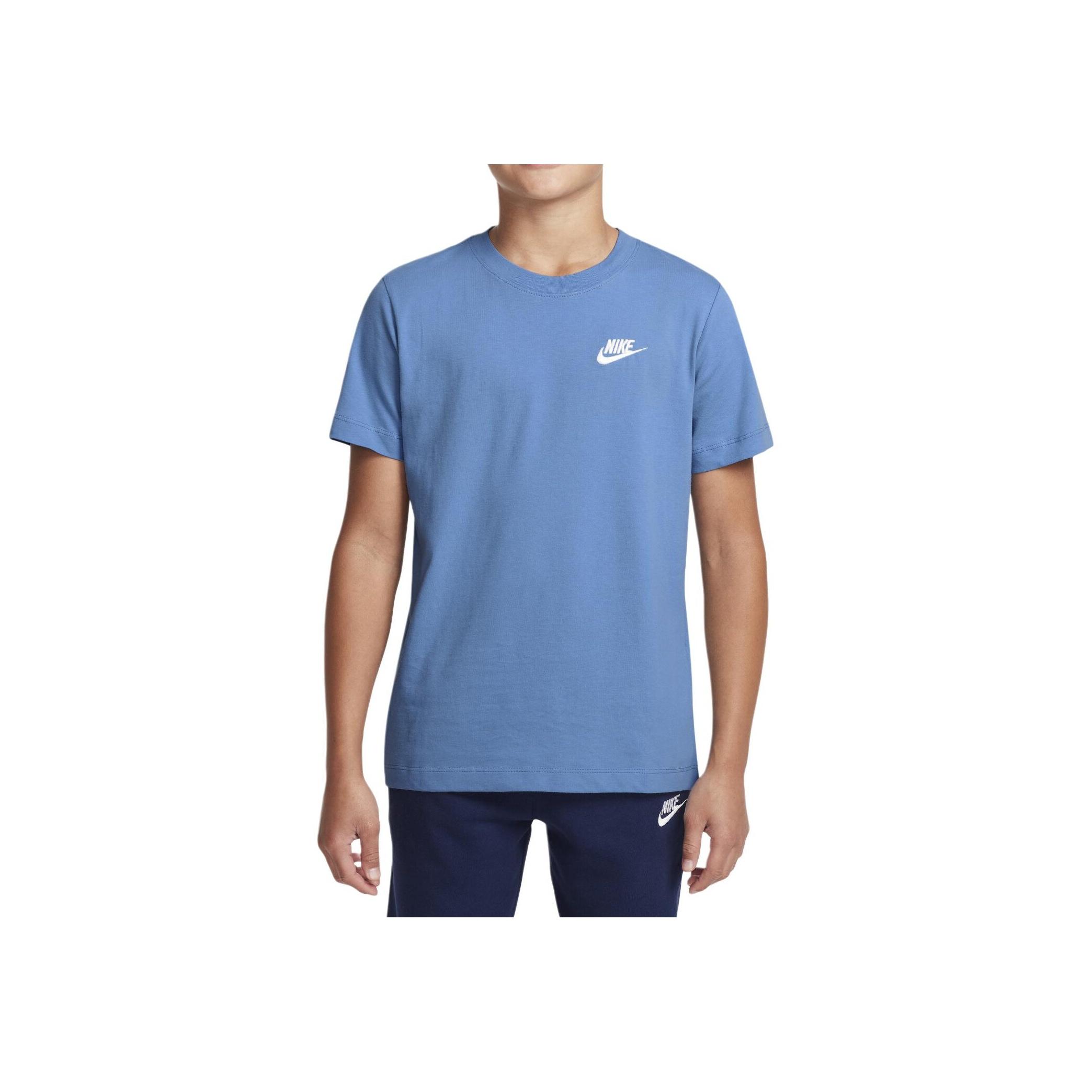 

Nike Kids Pullover Round Neck Short Sleeve T-Shirt Kids Tops Blue FZ5177-415 M