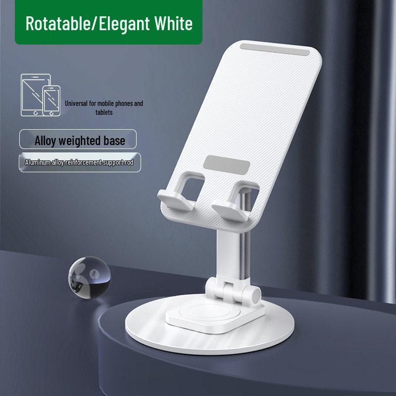 Foldable Metal Laptop & Tablet Stand with 360° Rotation and Double Rod Support
