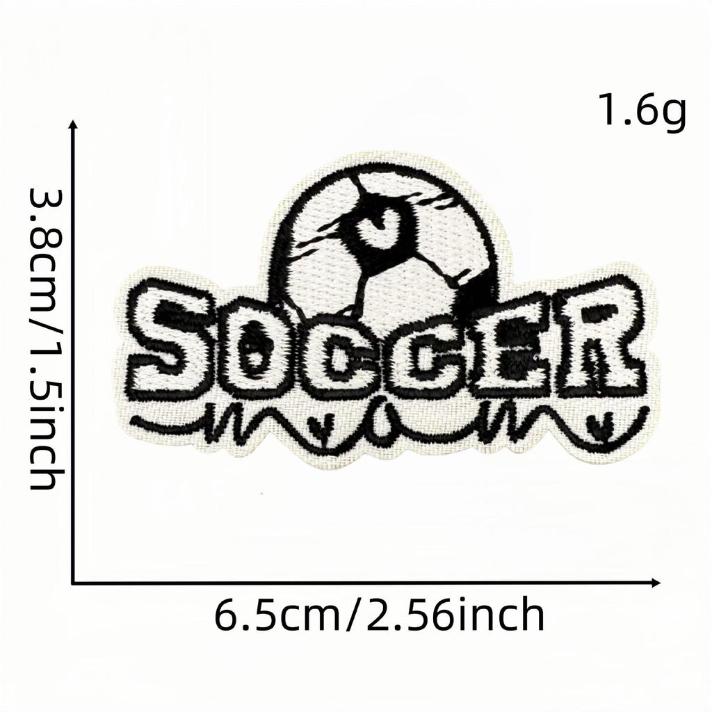Colorful Cartoon Football Embroidery Iron-on Patch Badge for Clothing