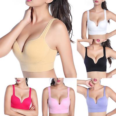 Modny w nowym stylu seksowny, odporny na wstrząsy stanik sportowy damski bez szwu rozciągliwy Push Workout Yoga Tank Top duży rozmiar