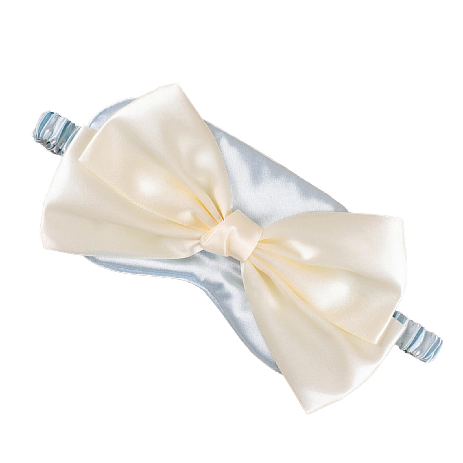 

Повязка на глаза для сна с декором в виде бантика, светонепроницаемая, из искусственного шелка и хлопка, с эластичной лентой для