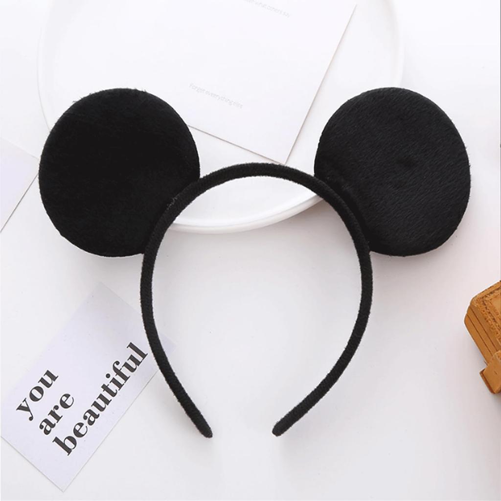 [Bookworm] Mickey Mouse Headband, Disney Headband with Cute Mouse Ears, Perfect for Cosplay Parties, Halloween, Birthday Parties, Themed Events, and