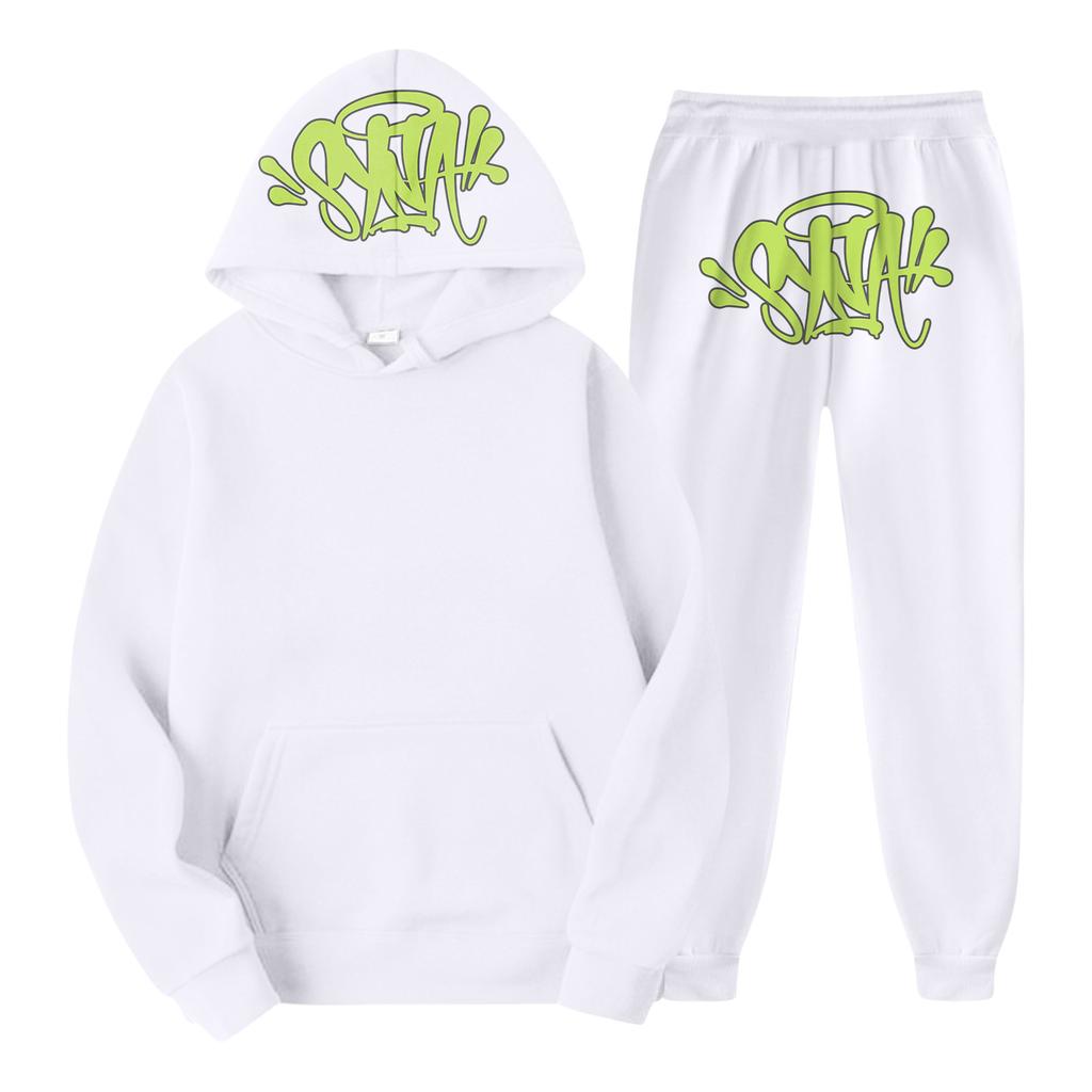 Women's Hooded Long Sleeve Long Pants Letter Printed Sports Sweatshirt Set