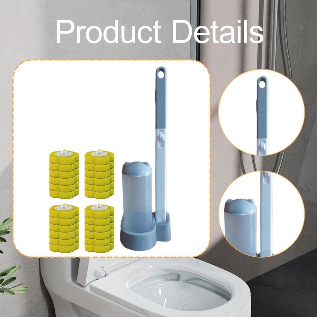 Toilet Brush Brushes for Cleaning Efficient Set Refill Heads Scrubber Hotel
