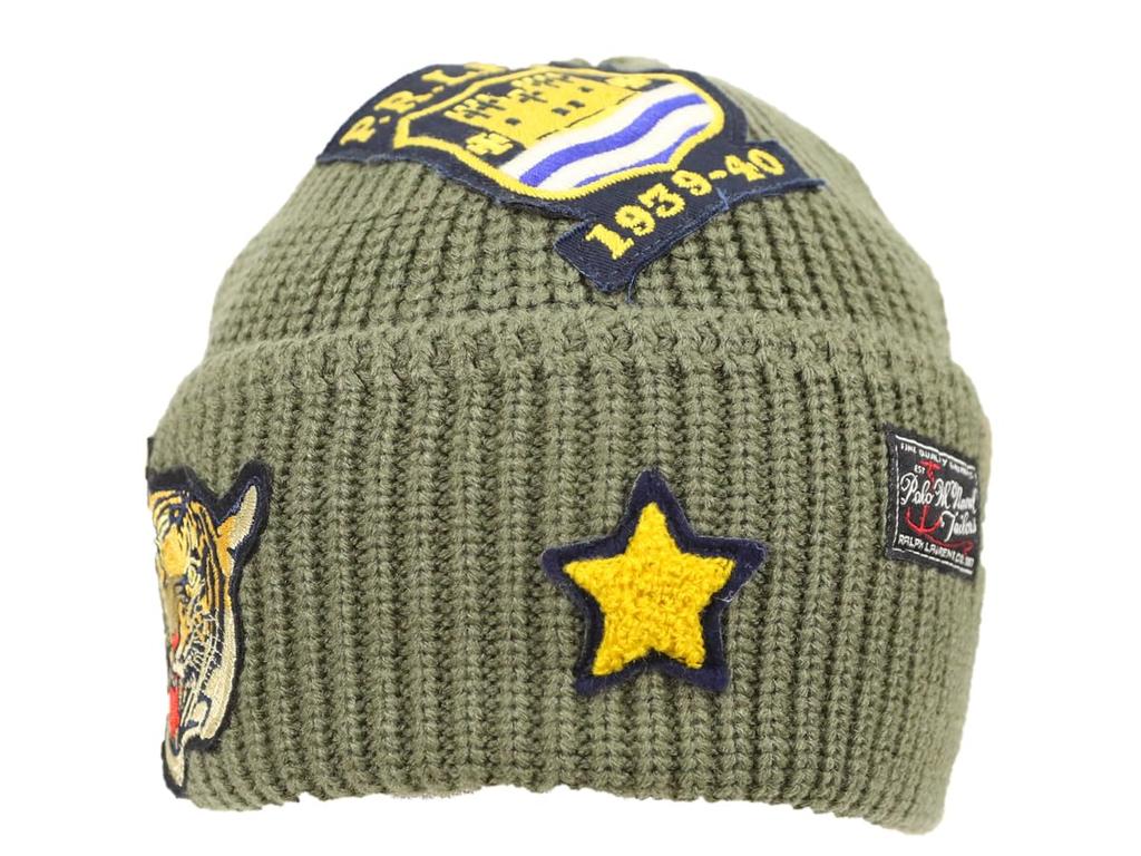 (Polo Ralph Lauren) Men's and Women's Patch Acrylic Knit Cap 01080134-352 [Product]