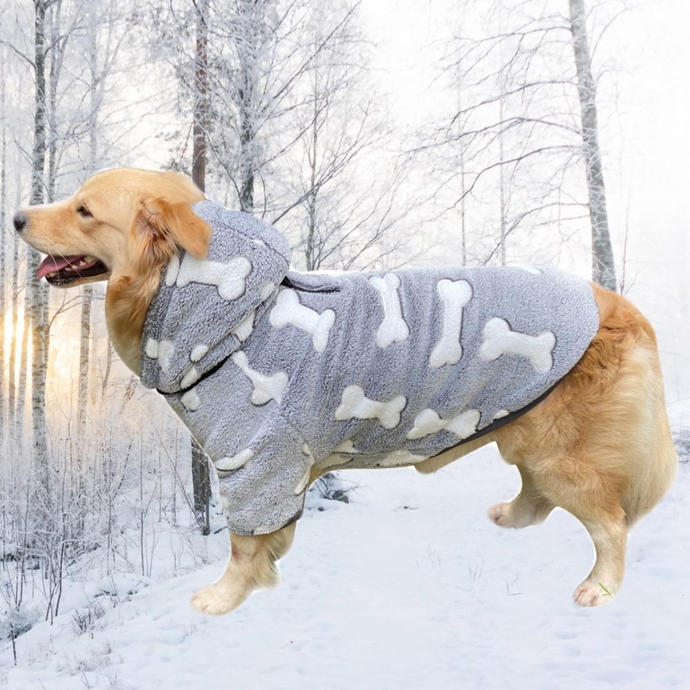 Buy Winter Warm Large Pet Dog Jacket DoubleSided Dog Clothes Hoodie