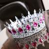 1pc Luxury Jewelry Bride Tiaras Crown Colorful Gemstones Birthday Ceremonies Photography Props Fashion Hair Accessories Crown