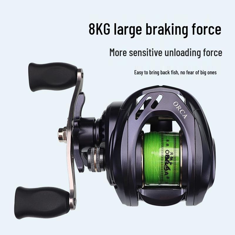 

High-Speed Metal Fishing Reel 7.2:1 Ratio, Water Drop Wheel Lure for Sea Fishing Right Hand Reel