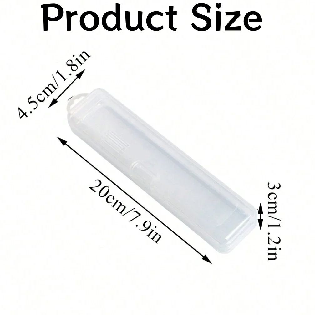 1/2/3Pcs Portable Makeup Brush Organizer Eyebrow Pencil Toothbrush Chopsticks Transparent With Cover Storage Box Kitchen Tools