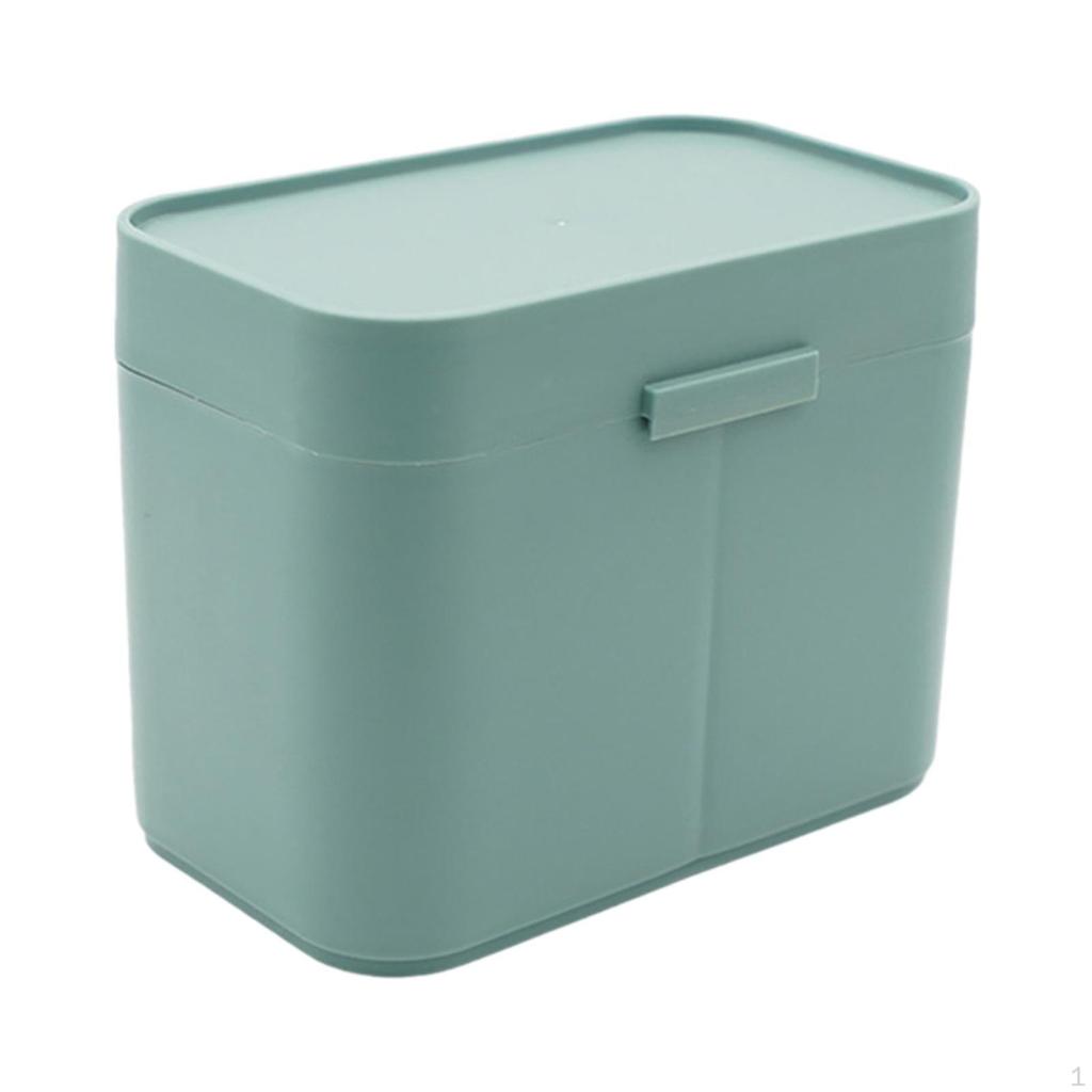 Cosmetic Pad Organizer with Divided Sections for Bathroom Storage
