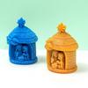 Forma silikonowa w kształcie domu Forma na świece świąteczne do robienia świec mydlanych gipsowych Dekoracje świąteczne