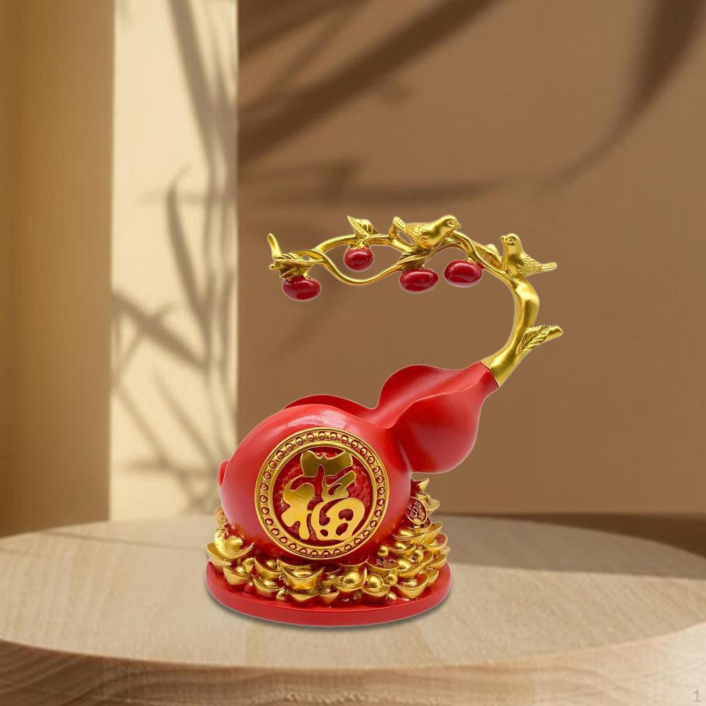 Feng Shui Gourd Statue Rack Decorative Creative Single Bottle Holder for Tabletop Bookshelf Bar
