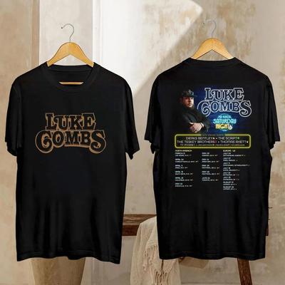 2026 Luke Combs My Kinda Saturday Night Tour T-shirt Svart Unisex S-5XL Unisex T-shirt