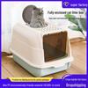 Enclosed Cat Litter Box with Anti-Splash, Anti-Odor, Flip-Top Design