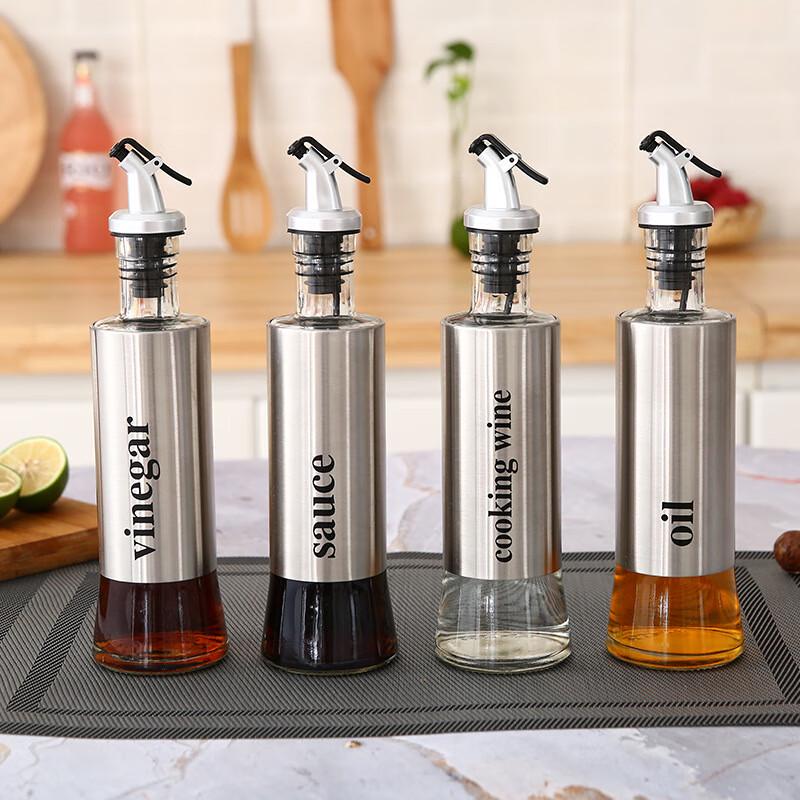DREIAN Stainless Steel & Glass Kitchen Dispenser (Set of 2)