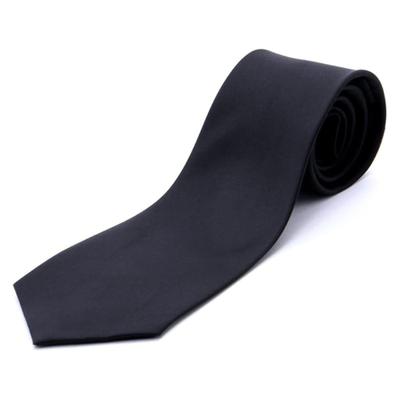 [Designstore] Black Formal Tie, Plain, for Men, Suitable for Ceremonies, Funerals, Memorial Services, and Other Occasions, with a Subtle Shine,