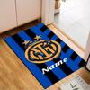 Custom Name Inter Milan Crest Rug Game Carpet, Floor Mat for Bedroom Living Room Entryway Rug, Home Decor Idea Gift for Christmas Birthday