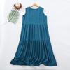 Jacquard Craft Cotton Silk Casual Women's Vest Dresses Dresses Thin Bottom Dresses Cotton Rayon Long Cake Dresses Beach Dresses