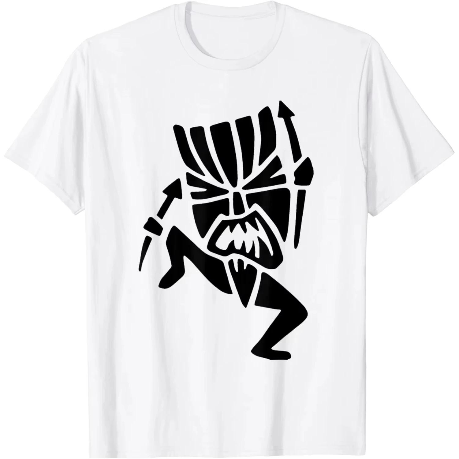 

2026 New Vintage Tiki Hawaiian Polynesian Mask Four Totems Gift Soft T-Shirt Men Clothing Unisex Tops Graphic T Shirt Streetwear S чёрный