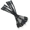 8PCS Single Female Dual Male Jumper Distributor 2-Pin Dual Restart Cable for PC Motherboard Power Supply Light Emitting Diode Switch Reset HDD Hard