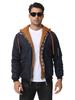 Men's Thick Solid Color Hooded Jacket for Spring, Autumn, and Winter - Air Force Style Casual Wear