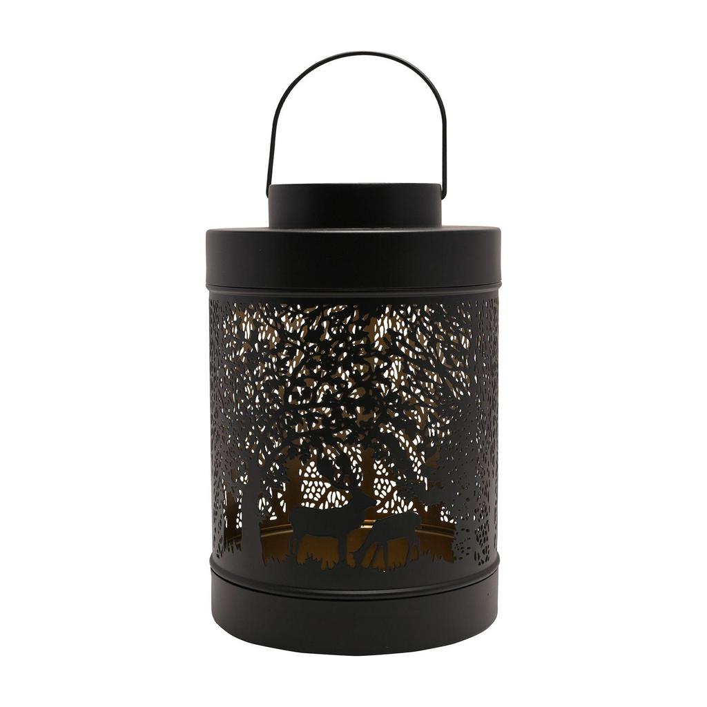 Black Forest Scene Round Lantern Large