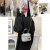 Chic Minimalist Handbag For Women Stylish Fall Bucket Bag With Chain Strap In Black Gray Silver