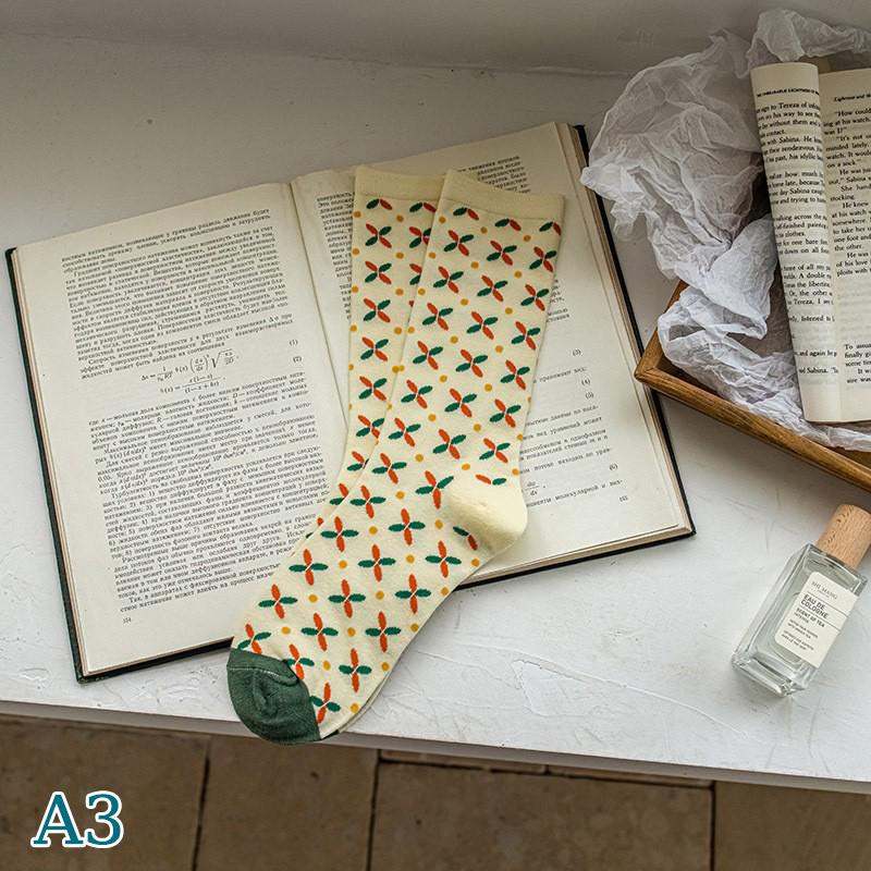 1 пара прекрасных корейских студенческих носков с принтом, повседневные спортивные носки