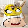 Adventure Time Faces Personalized Text Blanket Multi-purpose Customizable Blanket Ultra-Soft Great for Office Chair Picnics Nap