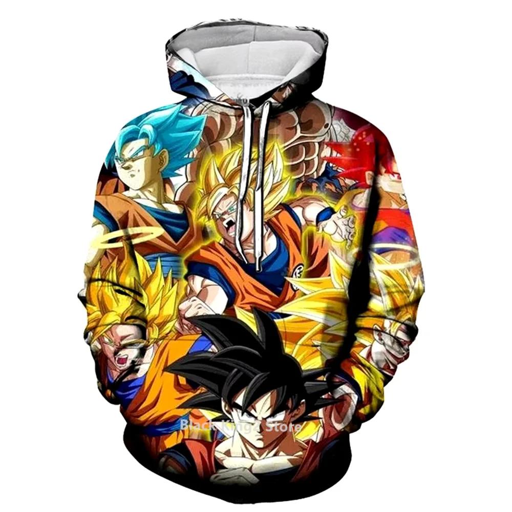 Anime Hoodie Dragon Ball Z Son Goku Printed Autumn Casual Sweatshirts Fashion Pullover Hooded Unisex Tops HIP HOP Streetwear