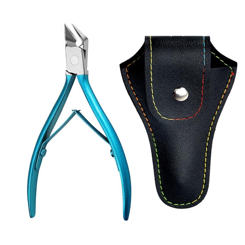 Schräger Edelstahl Zehennagelknipser für eingewachsene Nägel & Nagelhautschneider