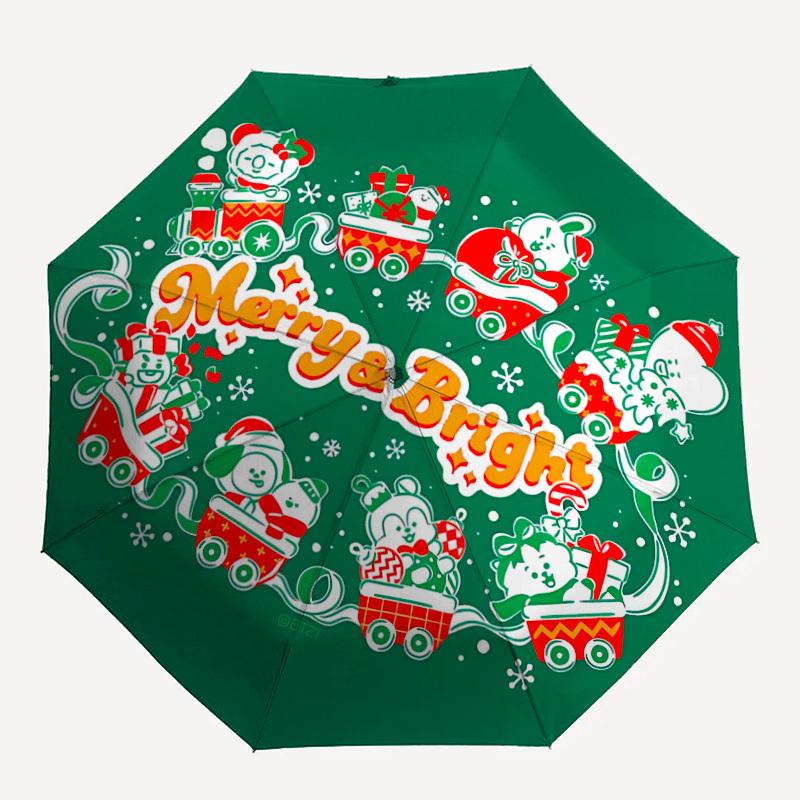 

1pc Christmas BT21 Automatic Umbrella Durable Iron Frame & Plastic Handle, Gift for Men & Women, Sturdy Construction, Playful Design yy250826149