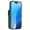 Pouzdro na iPhone 16 s kapsou na karty, kůže+TPU, crossbody kryt na telefon s kroužkem a stojánkem