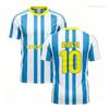 Men Messi No.10 Summer Football Short Sleeve T-shirt Jersey Fashion Oversized Daily Workout Wear Tops Kids Clothes