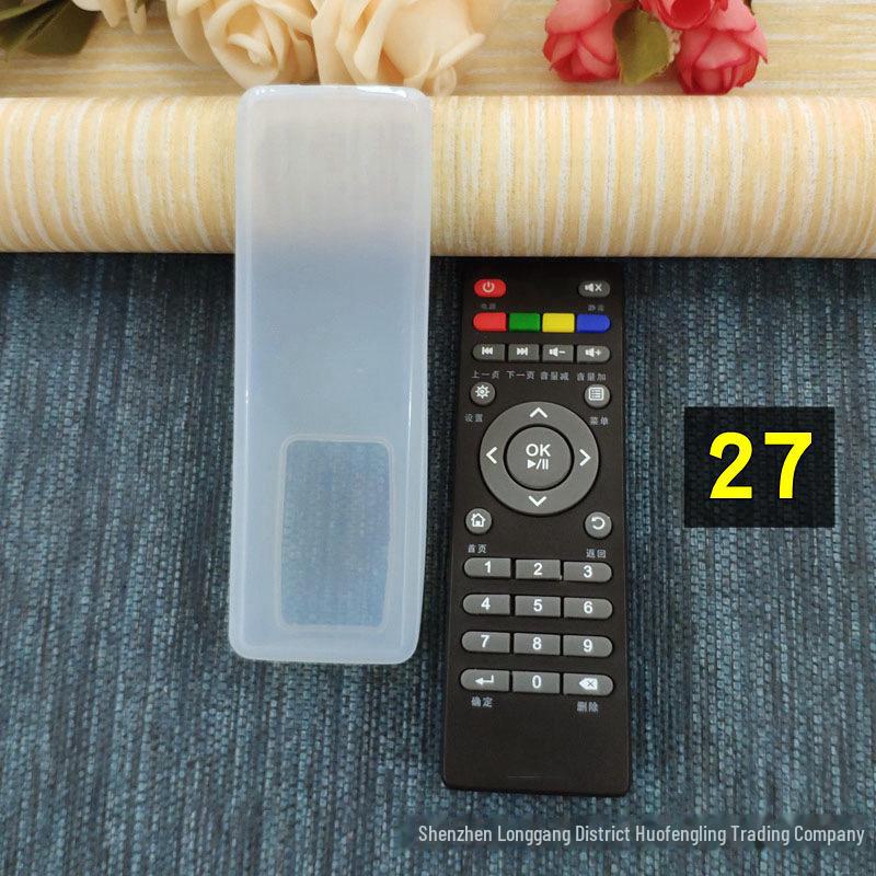 Funda protectora de silicona transparente para control remoto, antipolvo y anticaídas, para aire acondicionado, TV y decodificador