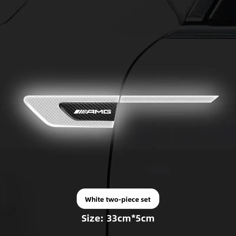 IXEA6 Car Side Reflective Sticker Anti-Collision Warning Decal Mercedes Benz C-Class E-Class GLA GLC GLE GLB G-Class Auto Accessories