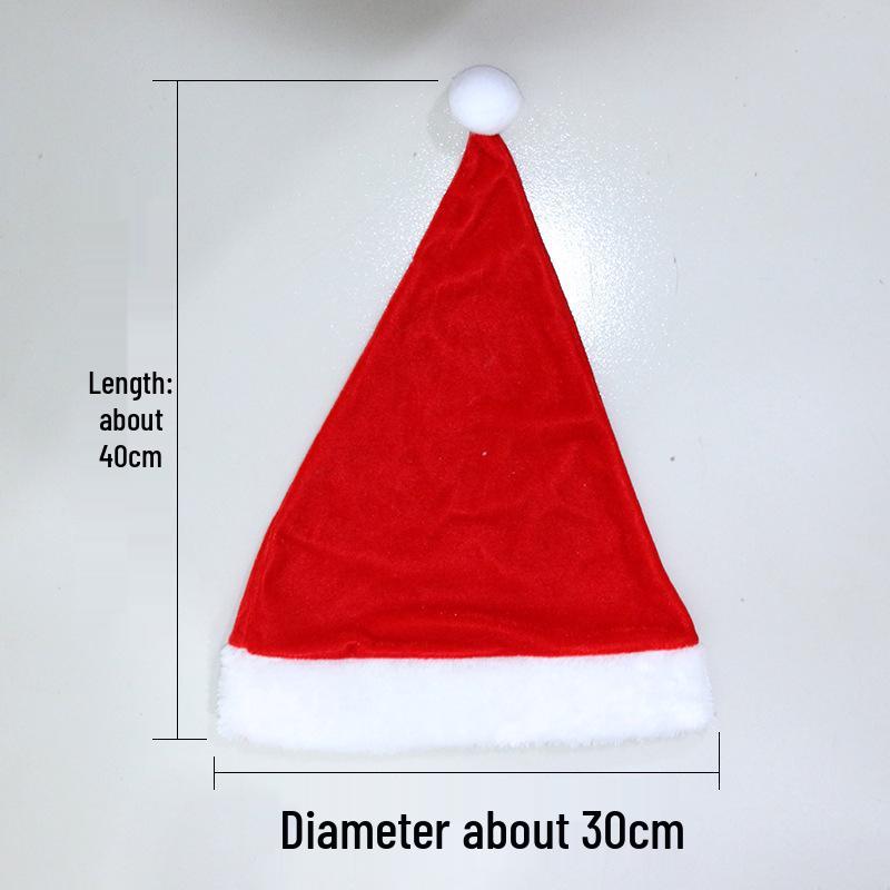 

Унисекс шапка Санта-Клауса из золотого бархата - Плюшевый аксессуар для косплея One Size