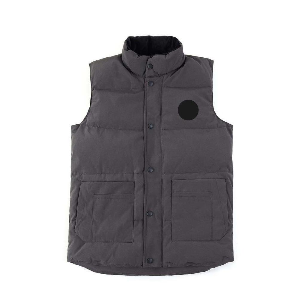 Unisex ärmellose Stehkragen Daunenweste Jacke - Weiße Entendaune Paarstil
